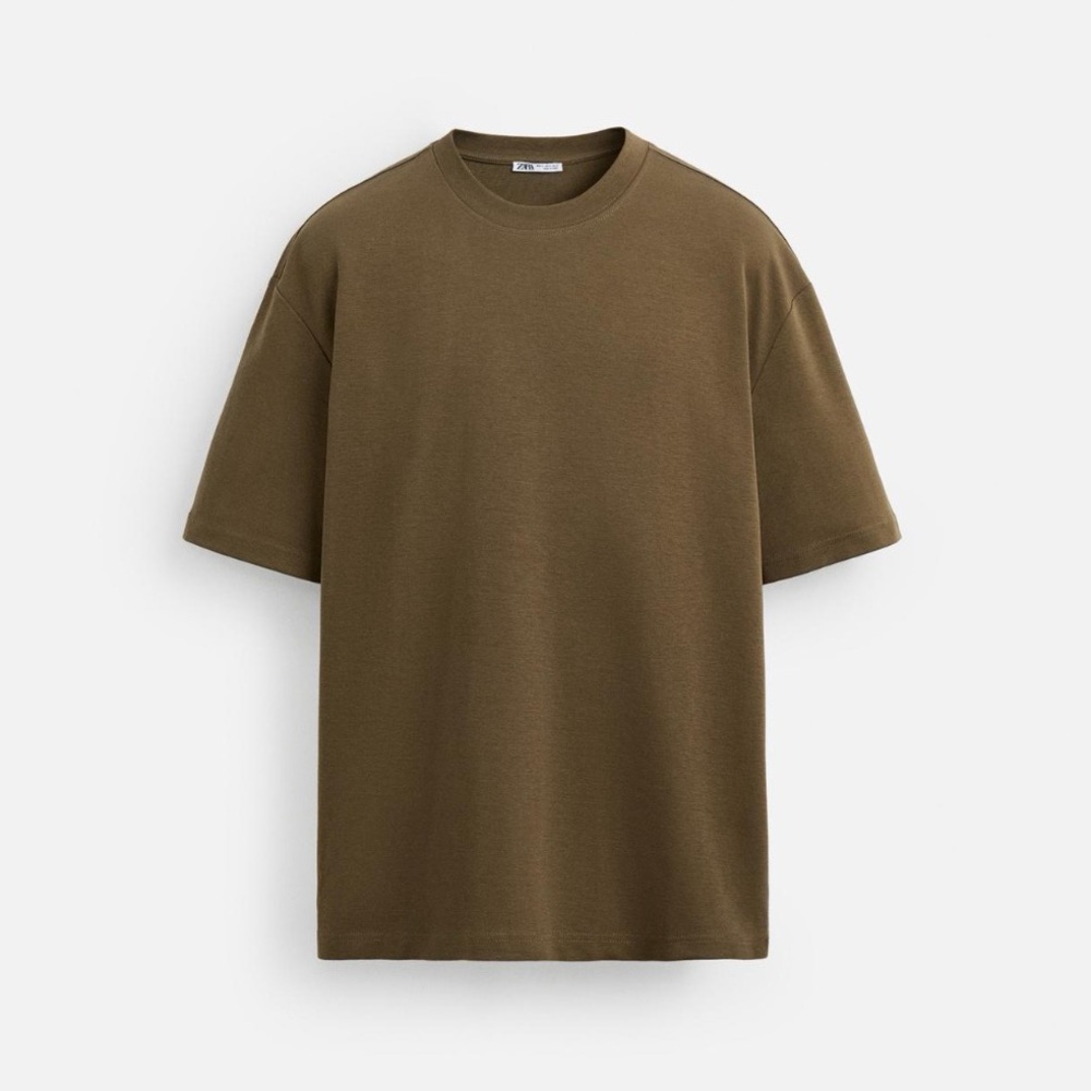 Zara | Men's Brown T-Shirt